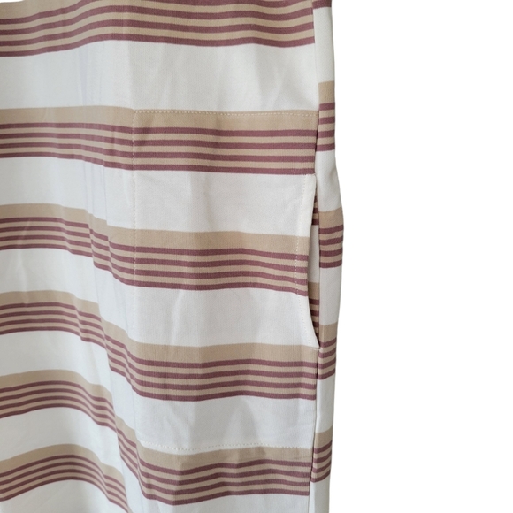 Polygraph Striped Cap Sleeve T-shirt Dress - Picture 4 of 6